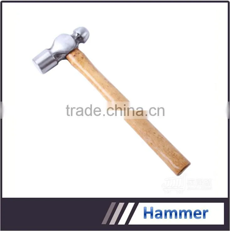 Tangshan hand tools ball peen hammer with wood & fiberglass handles