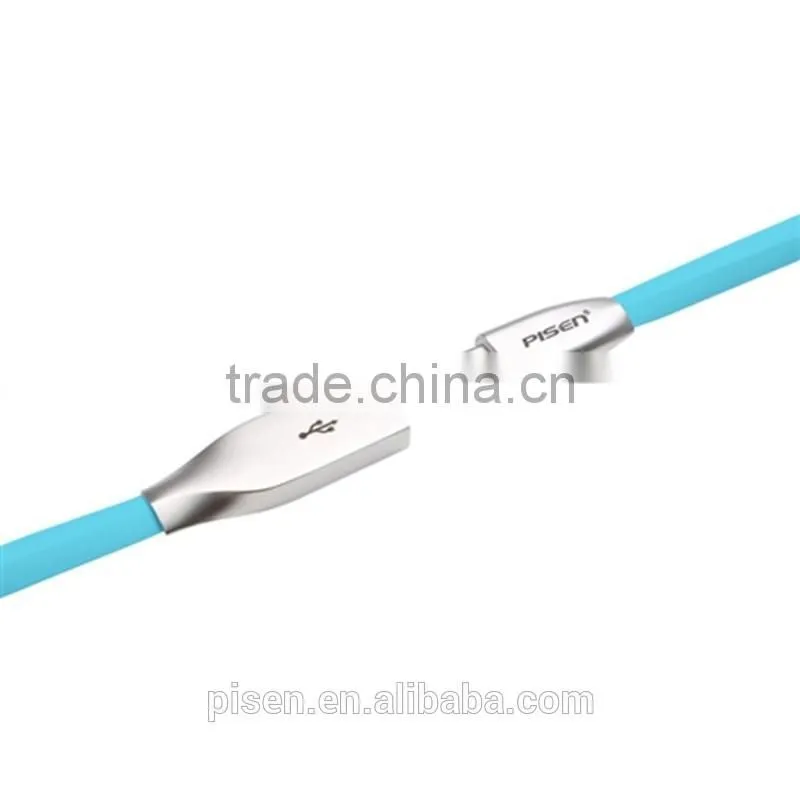 Pisen 1m 3.28ft High Quality Durable Multicolor Double Sides Workable Fast Zinc Alloy Type-C Cable
