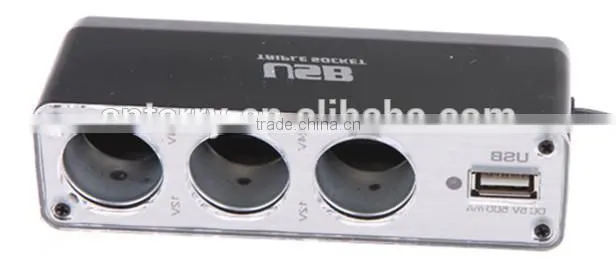 car charger In car usb triple socket for universal car
