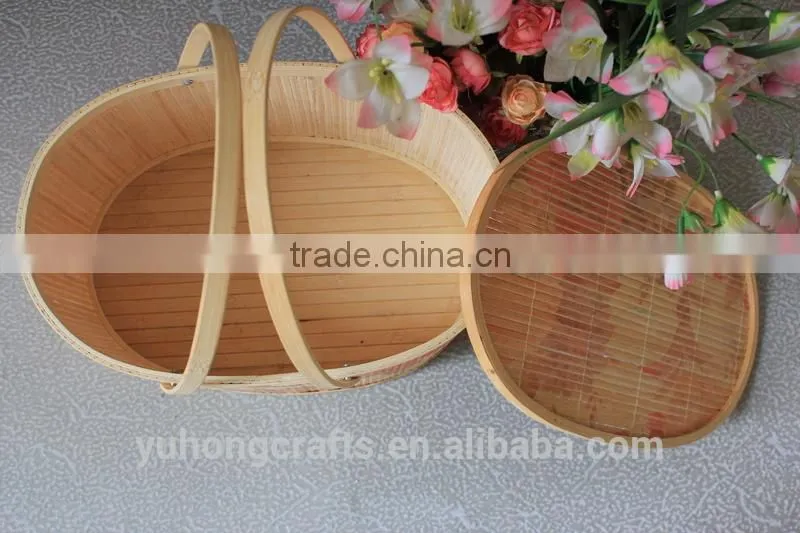 2015 new bamboo picnic basket