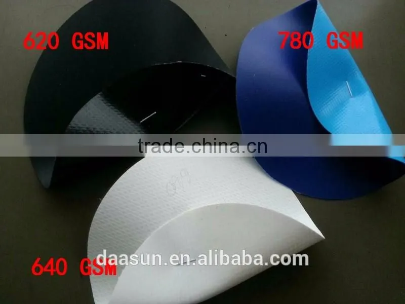 stock lots of B grade pvc coated tarpaulin fabric for tent and cover used