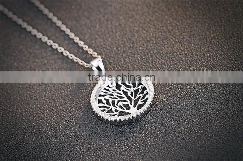 New fashion jewelry simple circular design 925 silver pendant