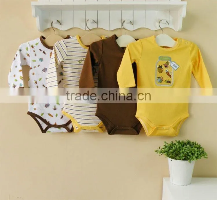 mom and bab baby clothing cotton embroider long sleeve bodysuit
