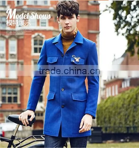 Fashion Long Wool Men Coat Design