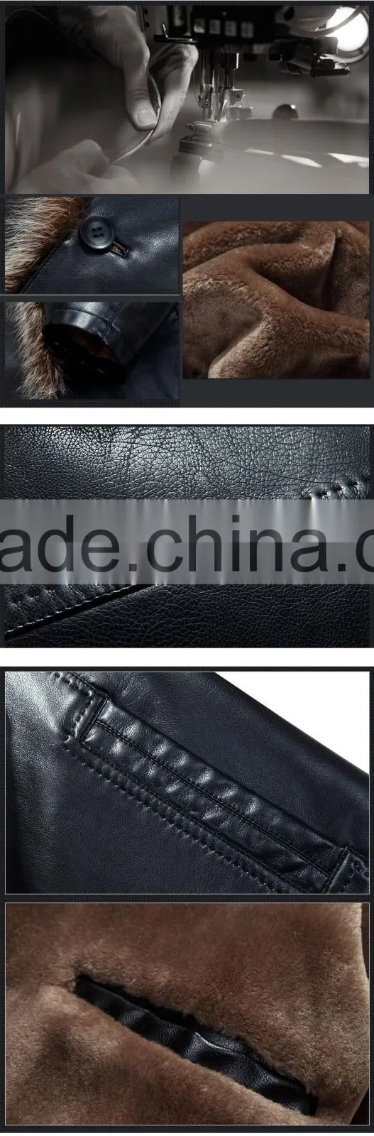 New fashion real black fur jackets for men