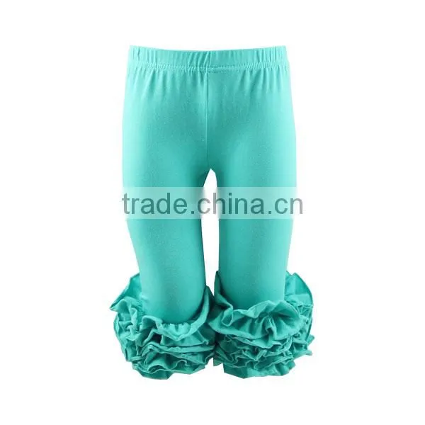 2017 boutique girls clothing ruffle leggings girls baby ruffle pants icing ruffle pants
