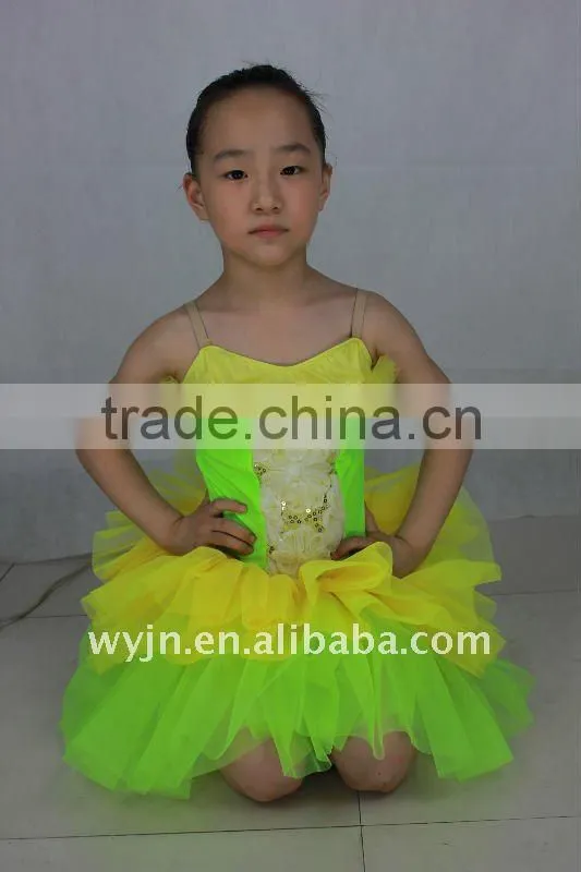 Bright color fashional style children 's lovely ballet dance wear