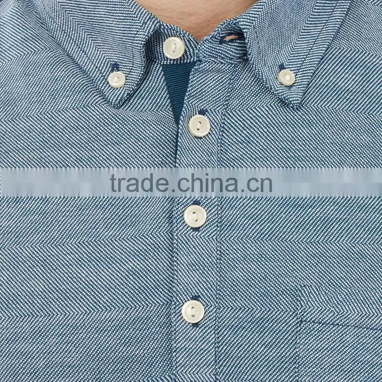 2017 Shandao Autumn Lastest Design Casual 220g 95%Cotton 5%Polyester Short Sleeve Men Customize Clothing