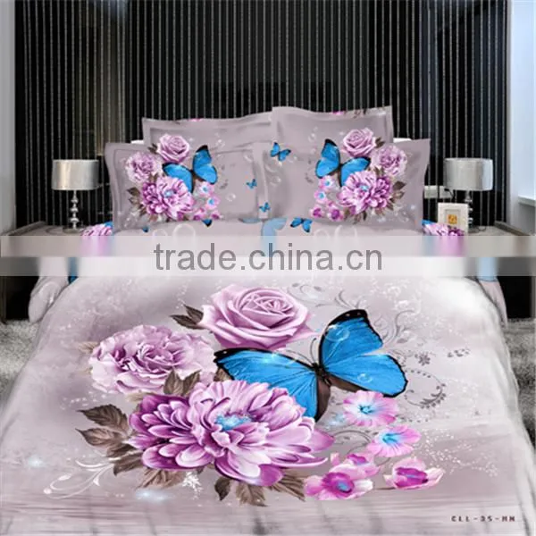 2016 new style 13372 60*40s reactive printed 3D green grass bedding sets
