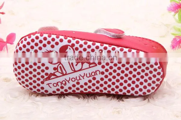 PU Leather Princess Bow Girls Kids Newborn Baby Flat First Walkers Shoes