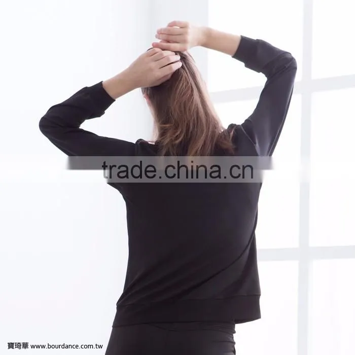 Women wear fleece pattern collar long t-shirt