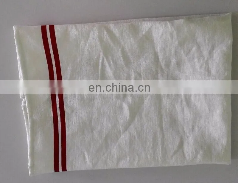 high quality linen/cotton printing /vintage tea towels in white color