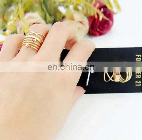 Punk Gold Silver Stack Above Knuckle Ring Band Midi Finger Rings Set 6PCS/Set