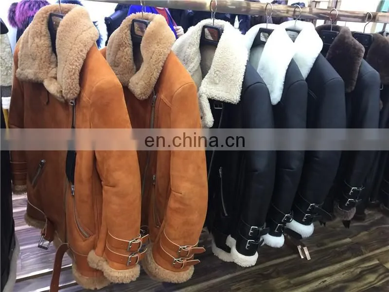 2016 Fashion Furable Coat Genuine Sheep Fur Double Face Fur Jackets
