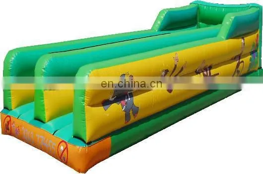 jungle inflatable bungee run ,colorful bungee run