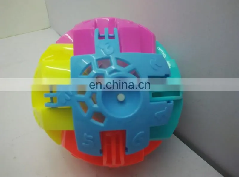 7PCS block juggling assembled 12.5CM flashing light glow music jumping ball promotion toys EN71