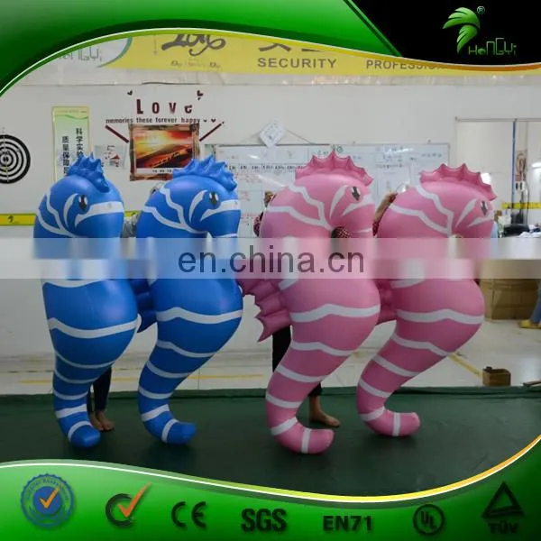 Animal Shape Inflatable LED Balloon Flying Sea Horse Inflatabel Light Balloon For Parade
