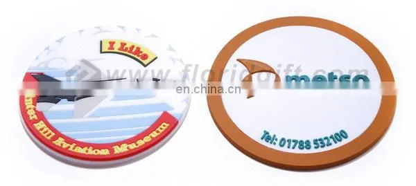 2017 promotional gifts 2D or 3D soft pvc tea cup coaster with embossed logo