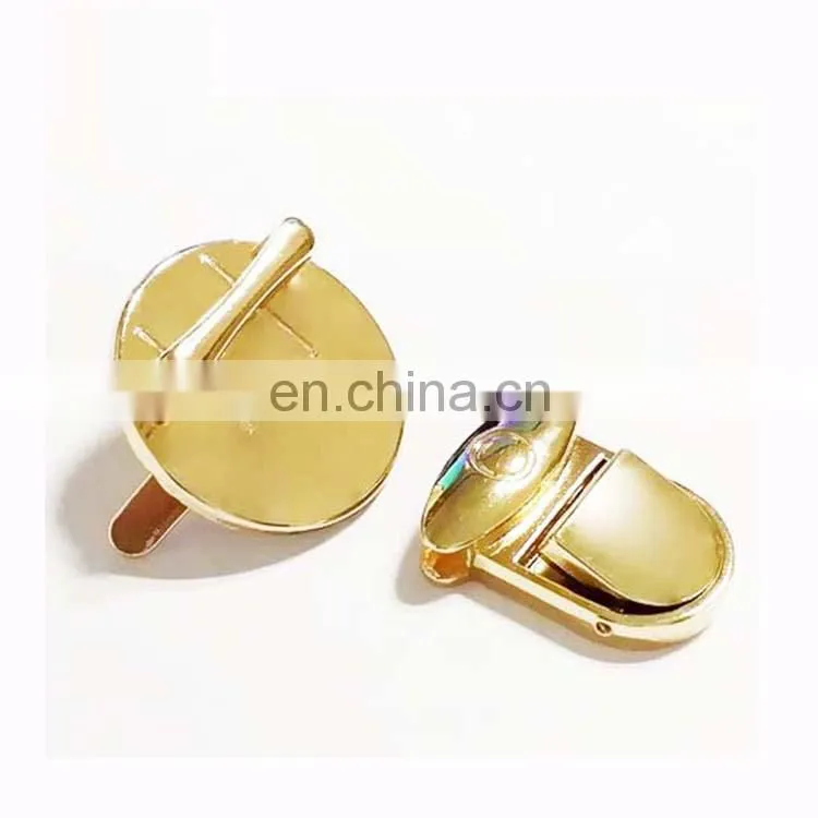 Best Selling Press Bag Briefcase Handbag Fashion Metal Gold Turn Lock For Bags Hardware