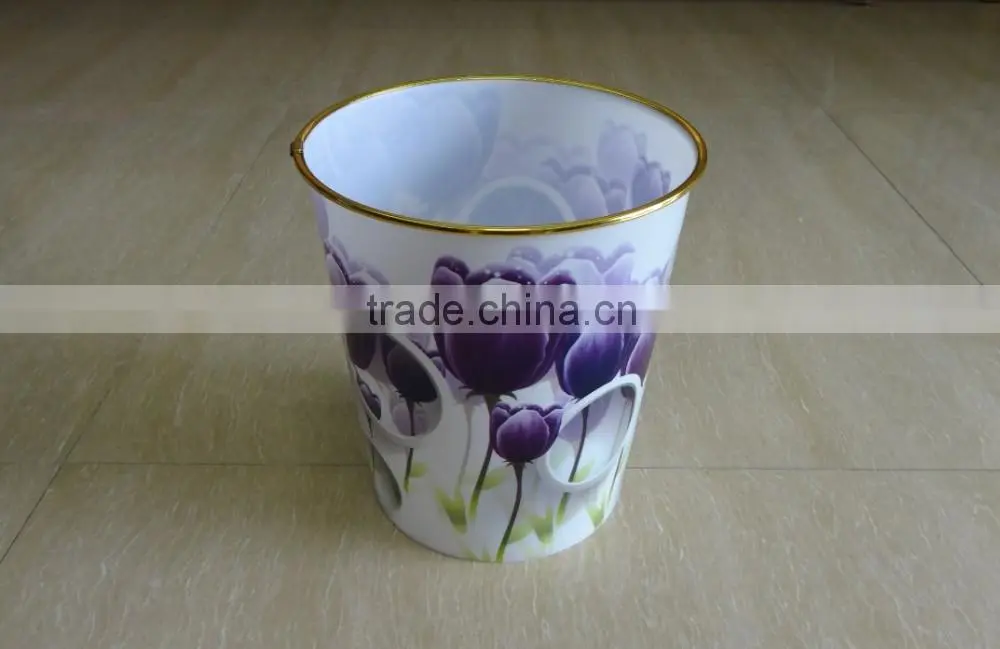 8L Plastic Garbage Bin with Artwork