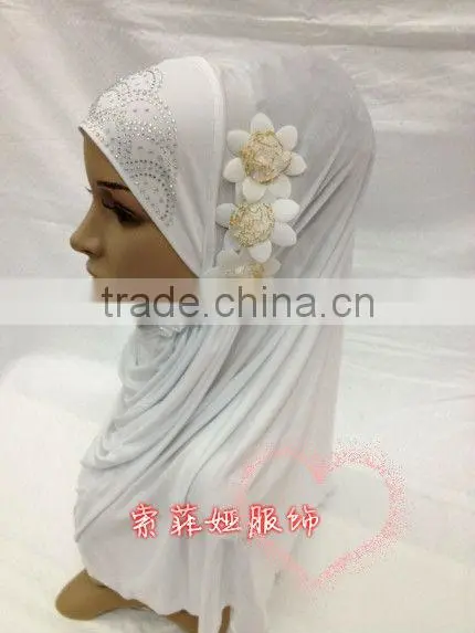 A552 Fashion modernFLOWER HIGH QUALITY ISLAMIC HEADSCARF ONE PIECE LONG MUSLIM HIJAB