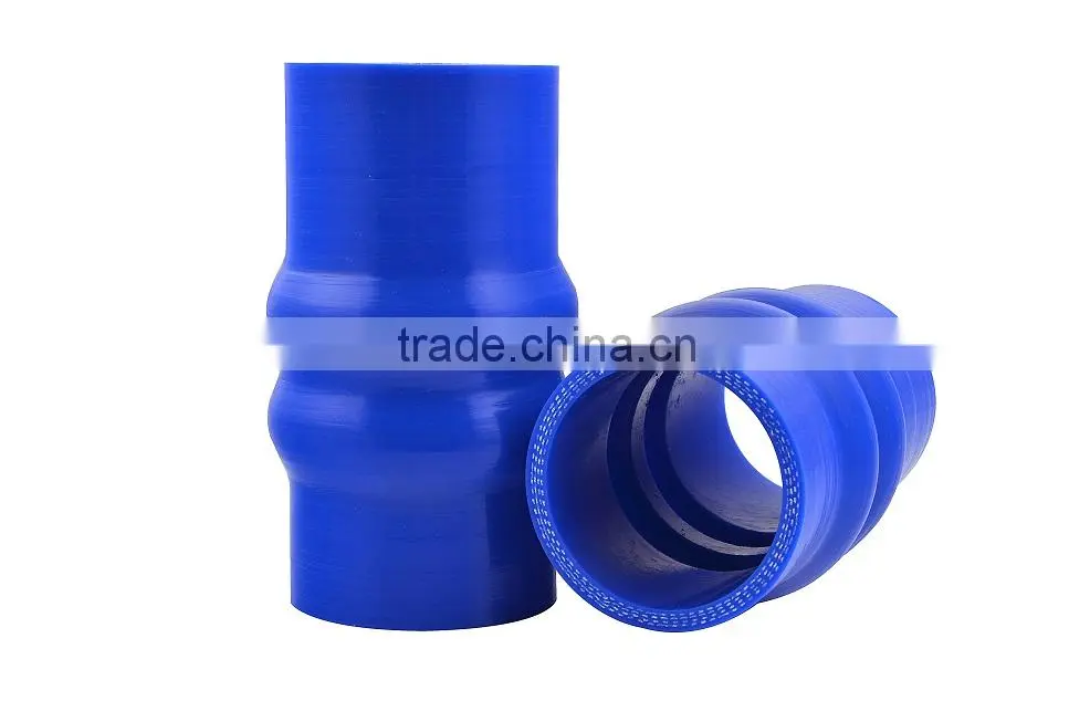 large diameter id 127mm 5"blue color hump hose high temperature flexible turbocharger silicone hose coupler