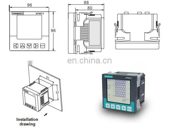 3Phase Modbus RS485 Smart Multifunction Power Quality Analyzer KPM73