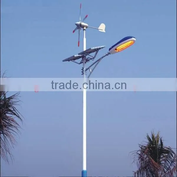 30W LED with 300W Fan, wind solar hybrid street light,Gold China supplier factory price