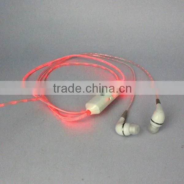 New arrival ! led light headset and luminous earphone headset with remote control and mic