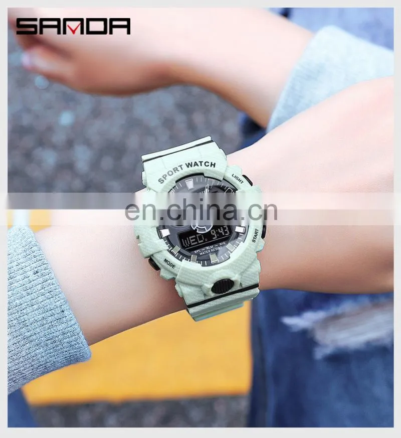 SANDA 3030 Multi-functional ladies brand digital watches alarm waterproof luminous chronograph fashion girls wrist watches