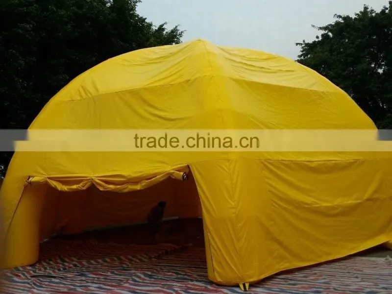 2015 New arrvail yellow gaint soccer dome inflatable outdoor tent for sale