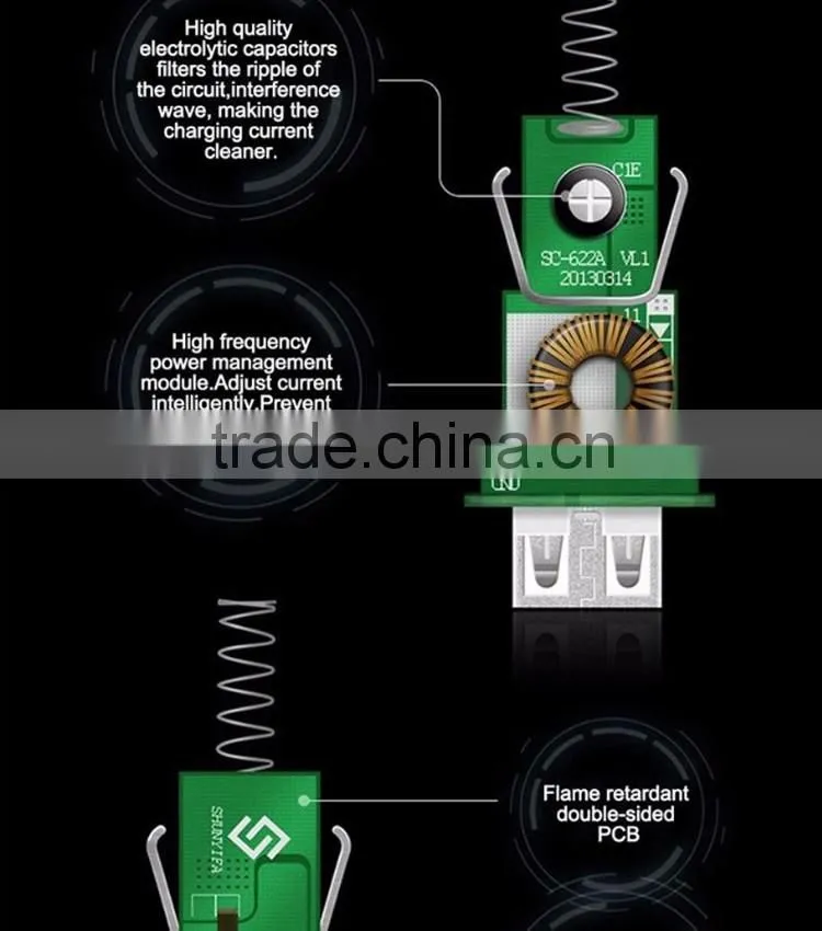 High Quality Brilliant 5V 2.1A Universal 2 port car charger input 12V 24V Car Battery Charger LED dual usb car charger with LED