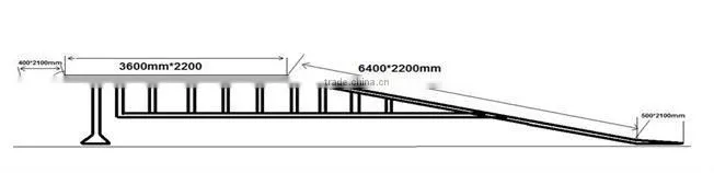 8T Mobile hydraulic yard ramp/loading dock ramp leveler/hydraulic ramp