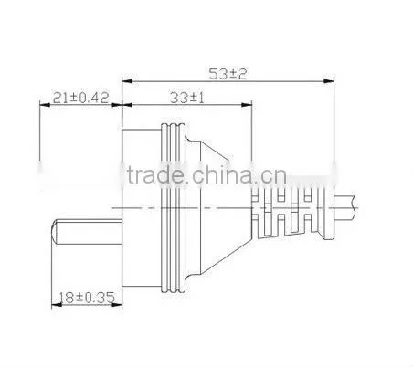 3 Pins China ac adapter power plug