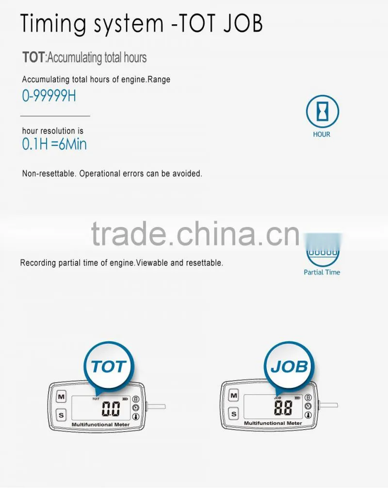 Large LCD Temperature meter Tachometer