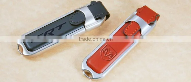 Embossing logo on leather memory stick usb