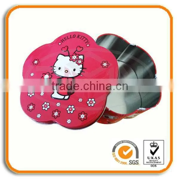 Flower Shaped Metal Tin Gift Box
