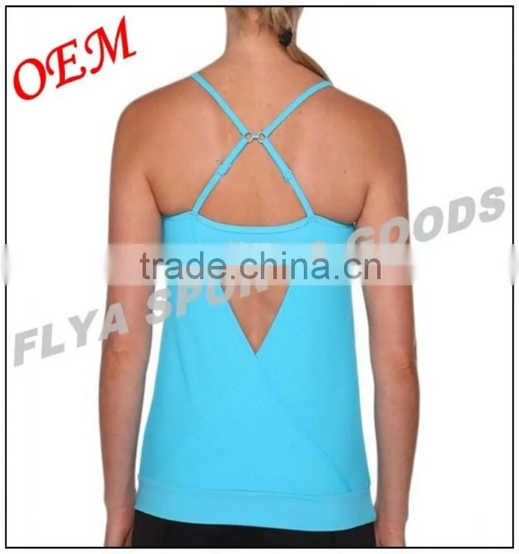 Customized eco-friendly athletic women gym singlet, women bodybuilding vest wholesale