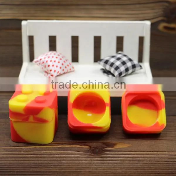 Square 9ml silicone container bho extracts silicone dab jar silicone oil container