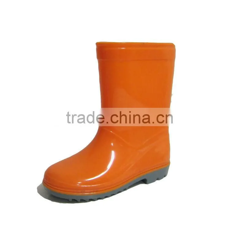 Kids' PVC Rain Boots With Solid Color