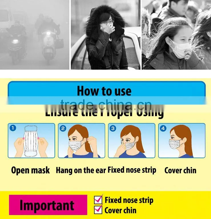 (130428) High Quality 3ply Ear loop Disposable Medical Face Mask
