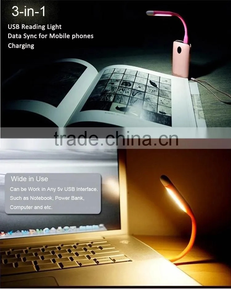 best selling consumer products new USB reading LED light with charging function