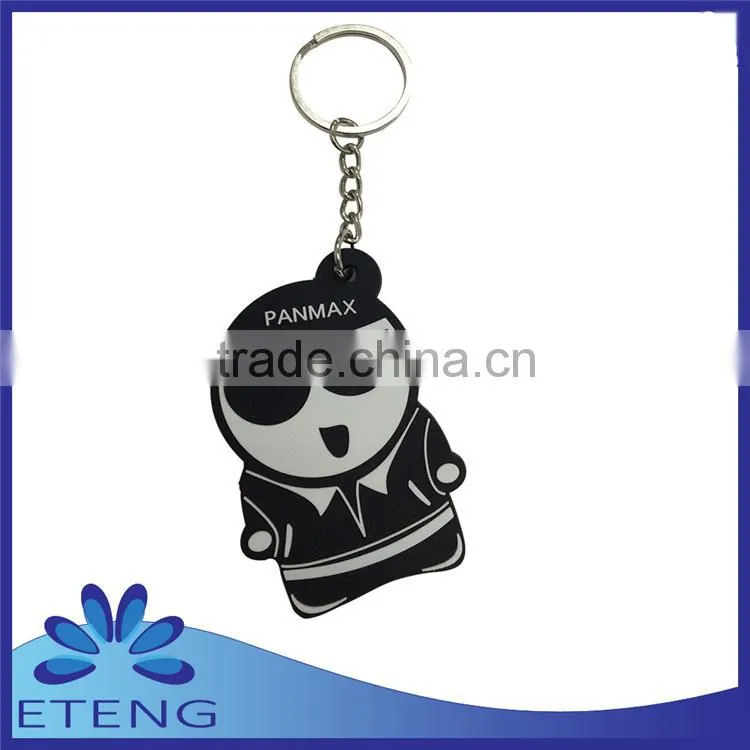 promotional custom made single side soft pvc rubber keychain with customized logo & 3D effect