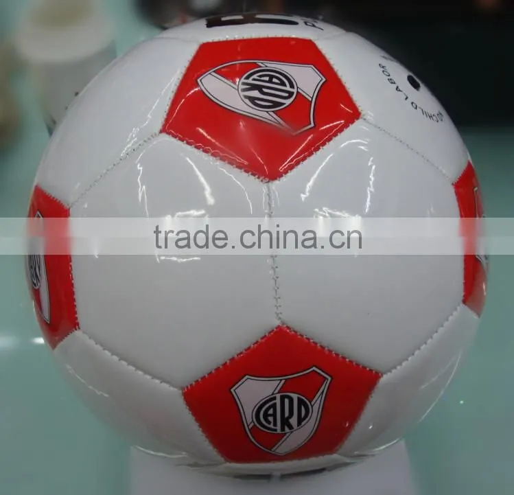 China wholesale Customized PVC Stitched Matte+Metalic Soccer ball/ Football