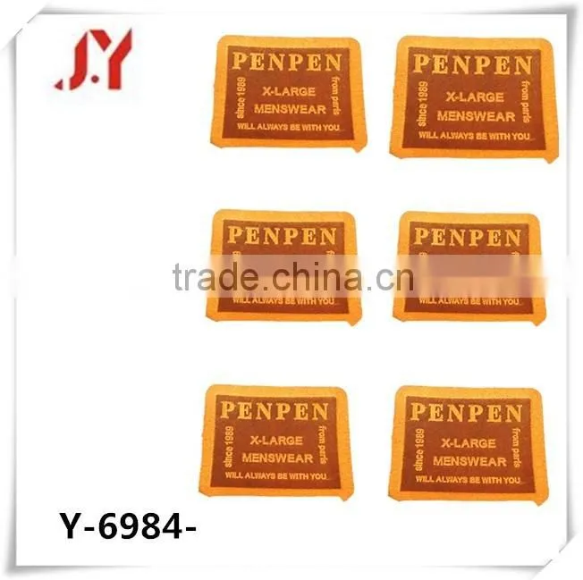 Dongguan Custom Patches Leather with metal labeled