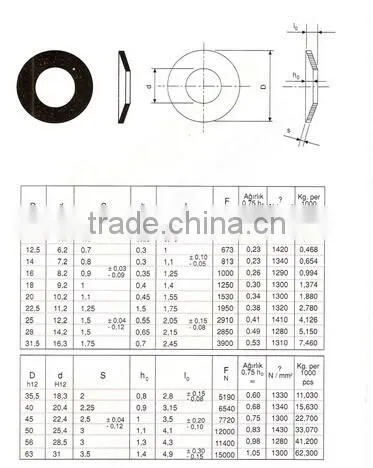 din2093 disc spring (DIN2093)