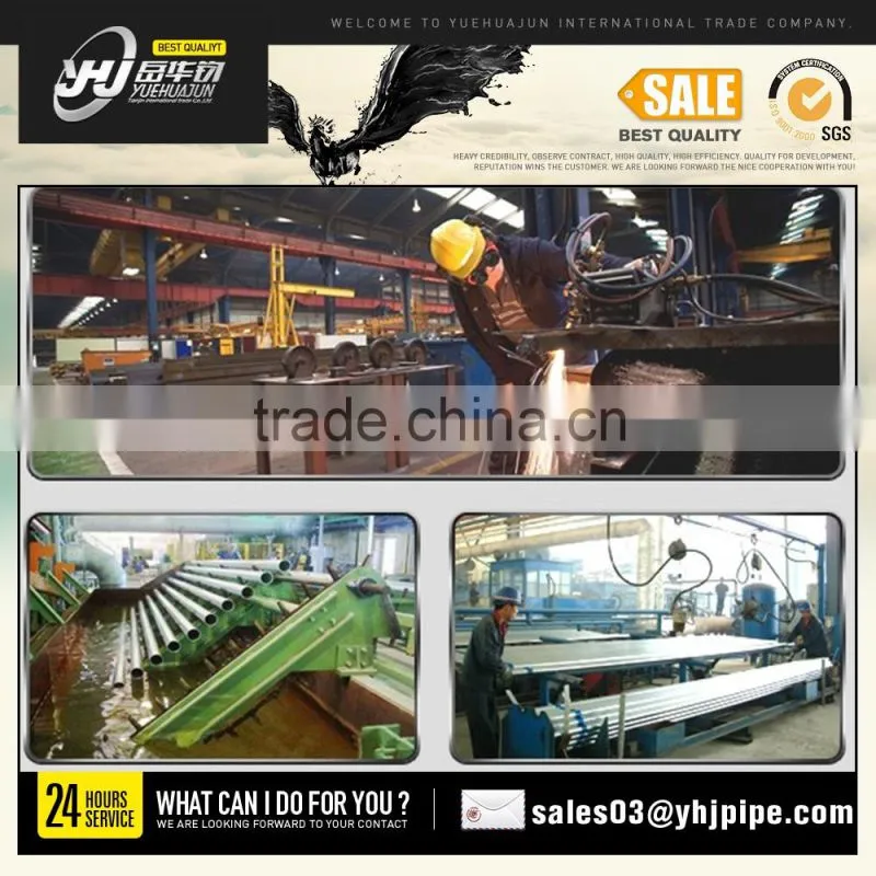 hot selling galvanized steel pipe thread ends and with coupling