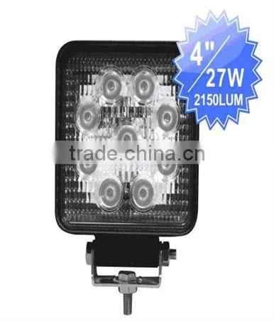 high power 27w auto led work light 4'' led truck work light IP67