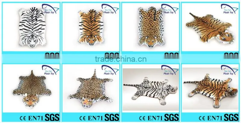 lifelike plush tiger fur carpet