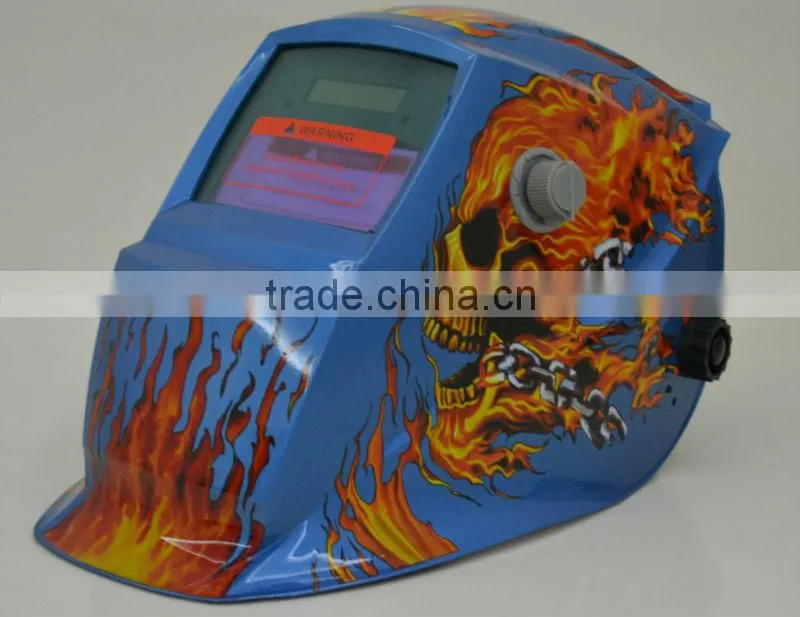 Variable Shade Solar Auto Darkening Welding Helmet with skull/skull Mask for Welding